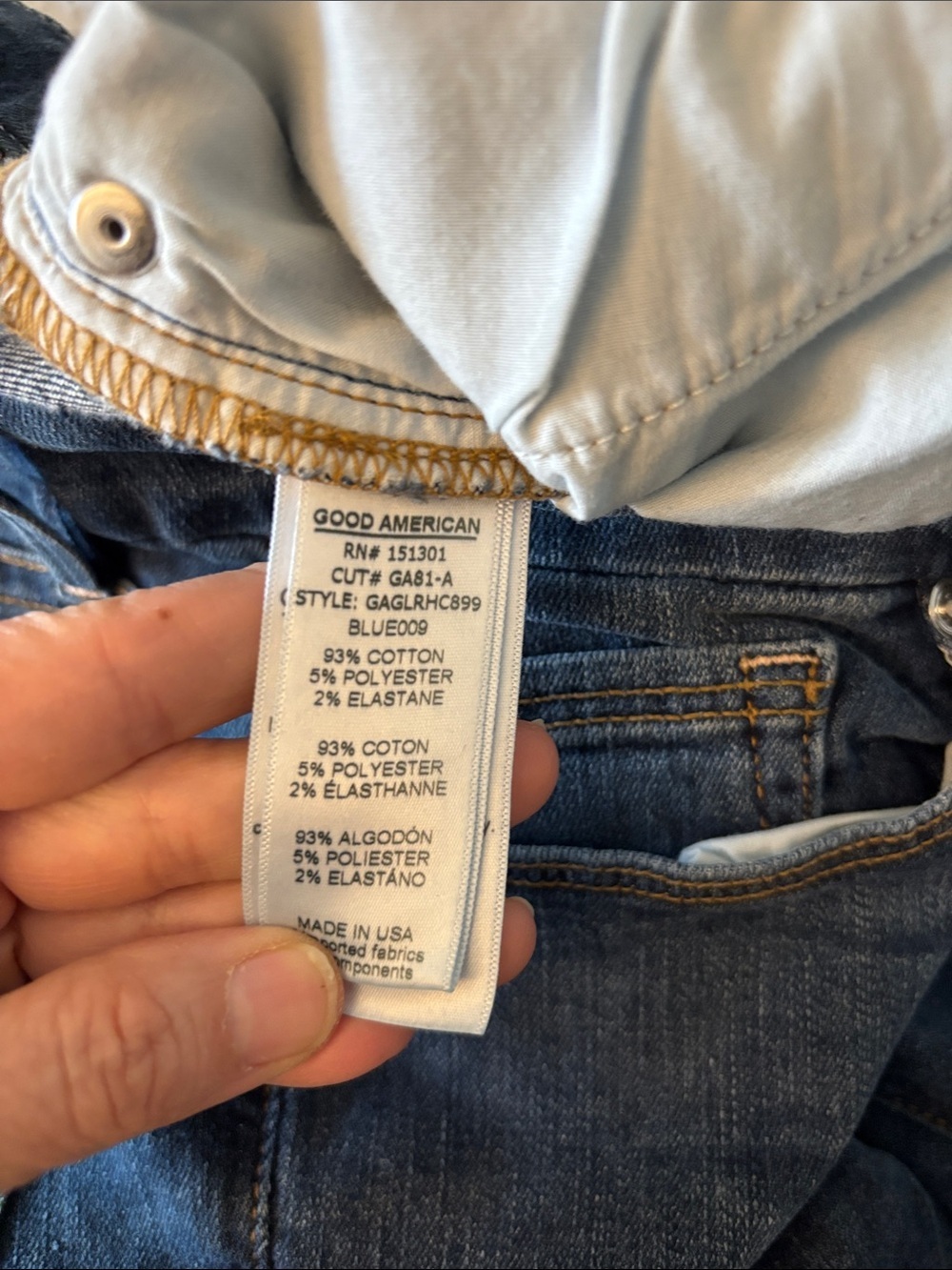 Good American Good Legs High Rise Skinny with a Chewed Hem. size 14/32 - Picture 9 of 14